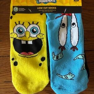 SpongeBob SquarePants Bright Yellow & Light Blue Character Socks 10 pair.